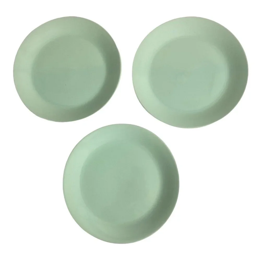 3 Ikea Seafoam Green 7 1/2” Salad Dessert Plates #10866 Lot of 3 Replacements
